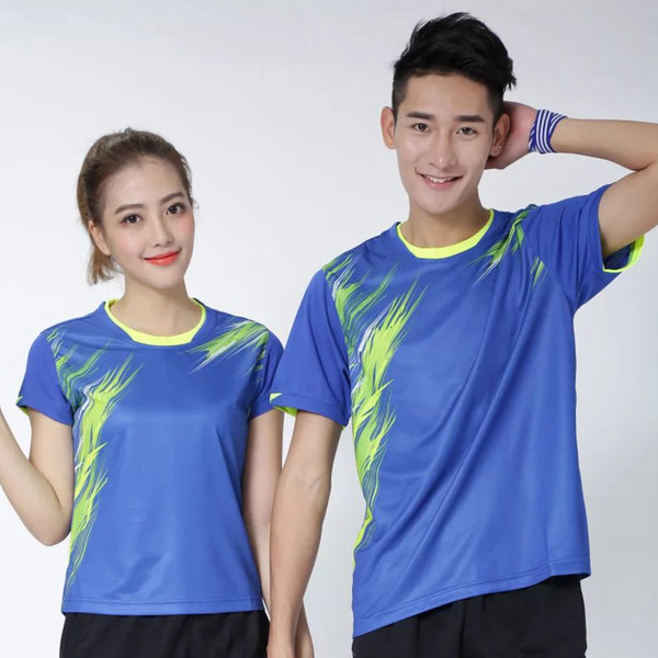 2017 Sportswear Gym Quick Dry breathable badminton shirt,Women/Men table tennis clothes team game training running T Shirts