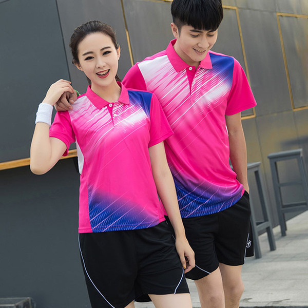 Men Women Short Sleeve Tennis Shirts Match Training Uniform Badminton Shirt, badminton Clothes Sport Jersey Mens Sportswear