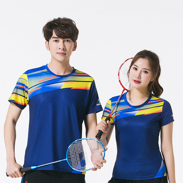 Free Print New Quick dry Badminton clothes ,sports shirt , Table Tennis shirt, Tennis shirt Male/Female , shirts 3879AB