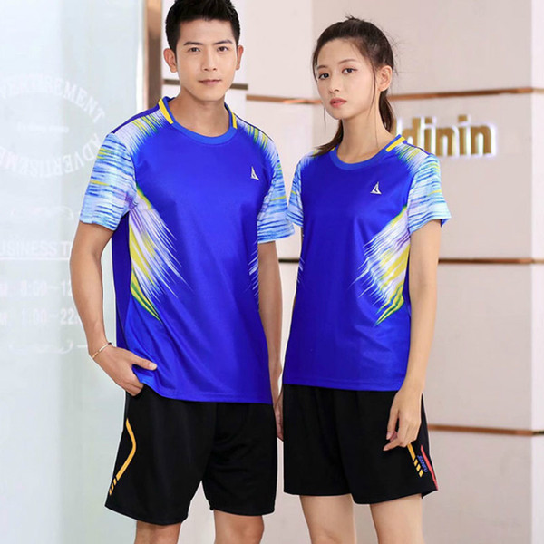 2019 New Badminton Shirt Shorts Short Sleeve Fashion Tennis Jersey Male and Mujer College Trainning Clothing Sportswear