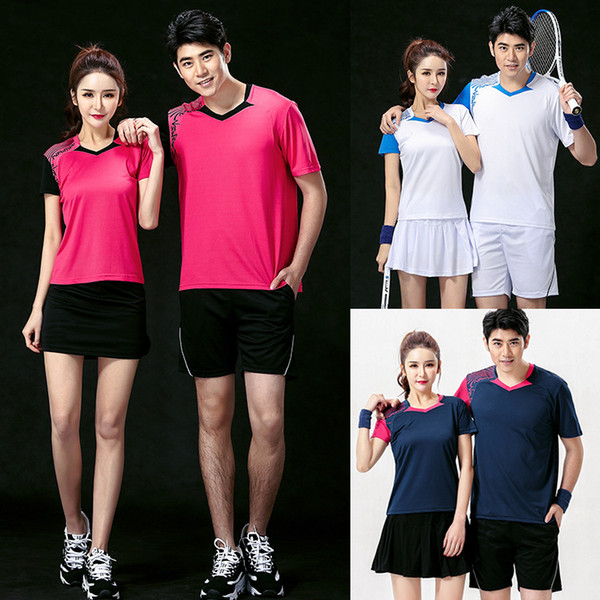 tenis masculino , couples badminton suits shorts quick-drying , ropa tenis de mesa shirt ping pong tennis de table vetement