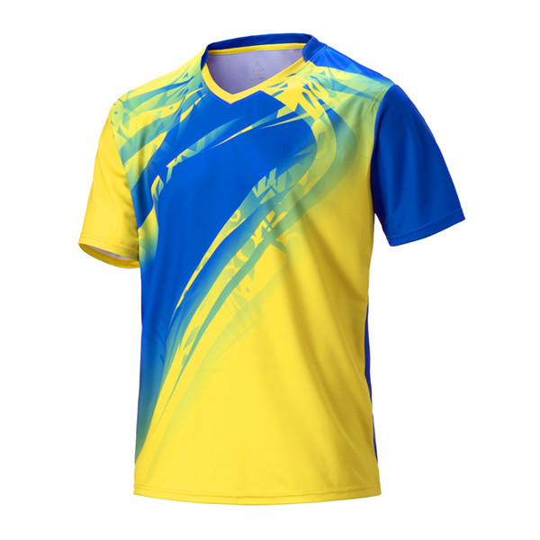 Men Tennis Shirts Football Sports Kit Running Shirts Badminton Soccer Jerseys Short Sleeve T-shirts Tops Breathable Custom Draw