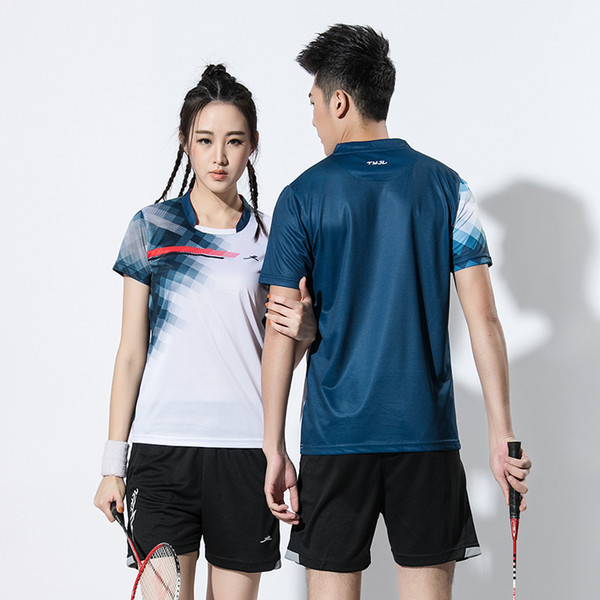 New Quick Dry Badminton wear sets Men/Women , sports badminton clothes , Tennis clothes Tennis shirts + shorts 2616