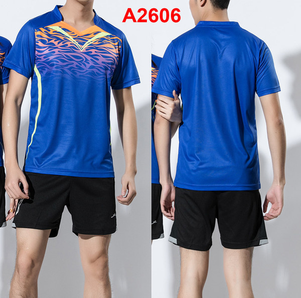 New Fitness Badminton clothing Men , sports badminton clothes , Tennis clothes Tennis shirts + shorts gym clothing