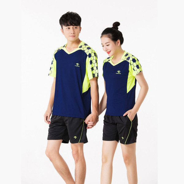 Adsmoney Parent-child suit short sleeve round neck tennis suit breathable and quick dry badminton T-shirt + shorts