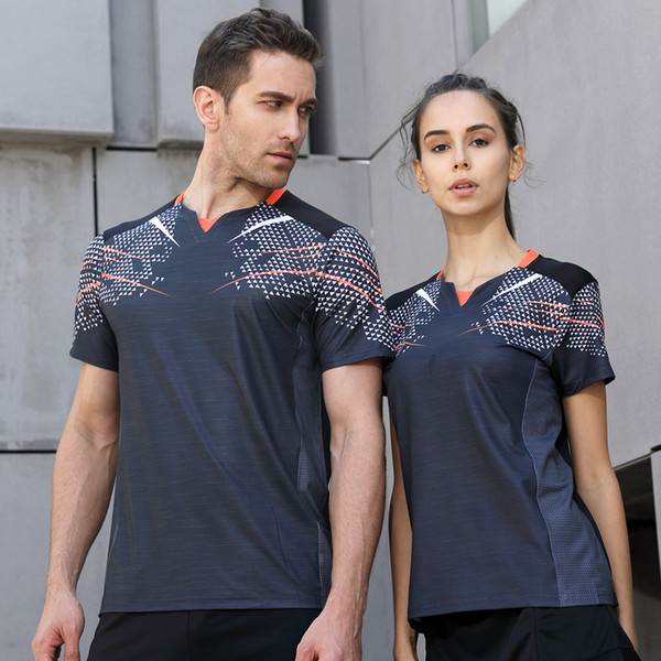 2018 New Men Women Badminton Jersey clothing,lovers sportswear shirts,table tennis Training T-shirt clothes Shirt Sportswear