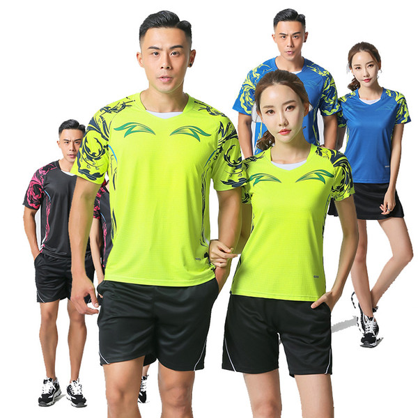 New 2018 Tennis shirts Male / Female , badminton clothes Uniforms , Sport Tennis Tracksuit Jersey badminton women Training Set