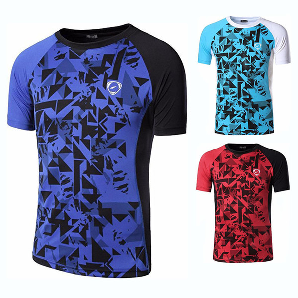 Men Tennis Shirt , Polyester Quick Dry Badminton T-Shirt , Male Tennis clothes Badminton Jerseys Sport Table Jersey