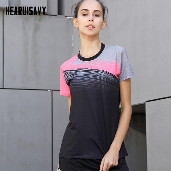 Hearuisavy New Women Badminton Shirt Short Tennis T Shirts Table Tennis Jerseys Breathable Sports Tops Running Training Clothes