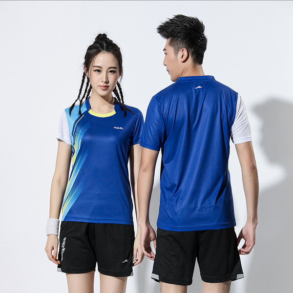 Free Printing Badminton wear sets Men , Women sports badminton clothes , Tennis clothes Tennis shirts + shorts 2617