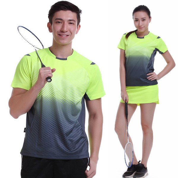 Women / Men table tennis shirt clothes team game short sleeve T ShirtsNew Sportswear Quick Dry breathable badminton shirt