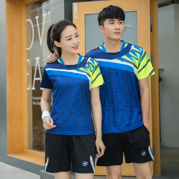 2018 men women Table Tennis clothes Male/Female , Tennis sets , badminton clothes sports shirts +shorts pingpong clothing