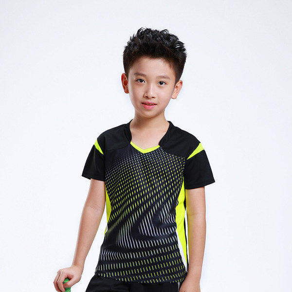 Free Print Children Badminton t shirt Boy , Girl sports Tennis tracksuit , kids Badminton t shirt Child Tennis AF006