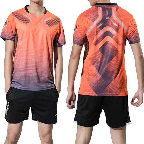 New Badminton clothes Men , sports badminton clothes , Tennis wear sets Qucik Dry Tennis shirts + shorts ,sport wear tracksuit