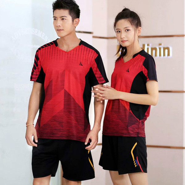 New Fashion Badminton Jersey Sports Suit Shirt 2019 Men and Women Tennis Jersey Fast-dry Running Training Team Uniform Clothing