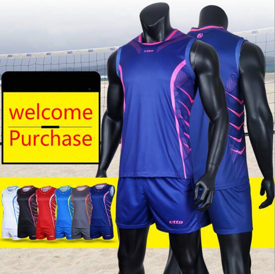 new fashion Men's and women's volleyball team uniforms training suits sleeveless competition with quick-drying volleyball suits