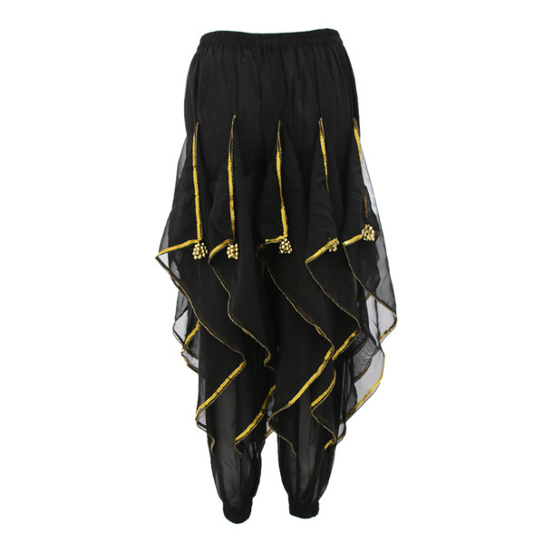 Womens Belly Dance Harem Pants Tribal Baggy Arabic Halloween Pants Costumes Black