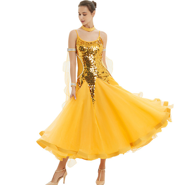 Sleeveless Ballroom dance dress standard ballroom dress competition dresses sale standard girls