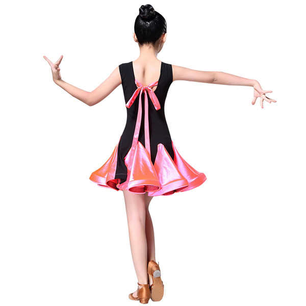 latin dance dress for girl competition ballroom latin salsa dress kids girl rumba samba spandex children tango skirt costume