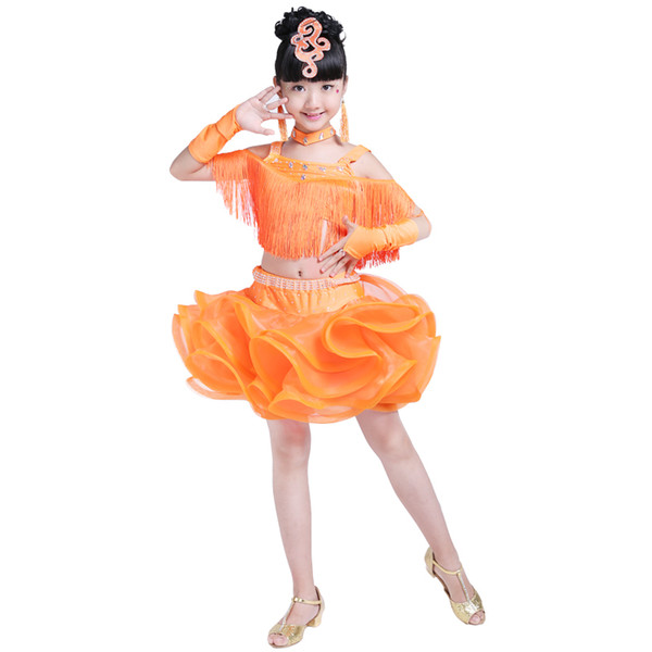 High Quality Latin Dance Costume Practice Clothes Children's Latin Dance Skirt Competition Costumes Children's Clothes