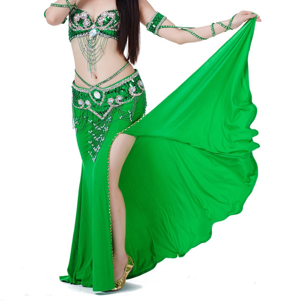 Sexy Professional Women Belly Dance Costume Dress With Slit Modal Cotton Skirt Dresses 7 Colors L4 KR2