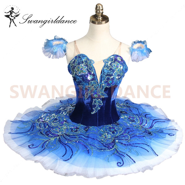 Royal blue Bird YAGP Professional Ballet Competiton Tutu Women Clasical PancakeTutu Costume DressBT8980B