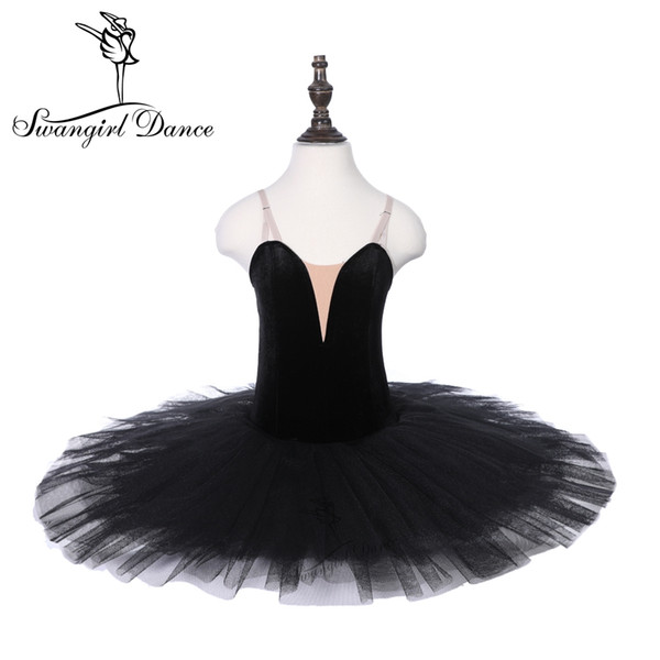 Black Practicing Ballet Tutu Hard Tulle Ballet Tutu Performance Tutu Women Ballet Dance Costumes PPL18044A