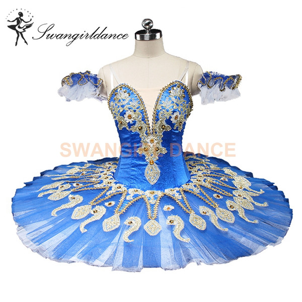 Blue Swan Lake Women Sugar Plum Fairy Professional Tutu For Girls Sleeping Beauty Classical Ballet Tutu Stage Costumes Competitons BT9134C