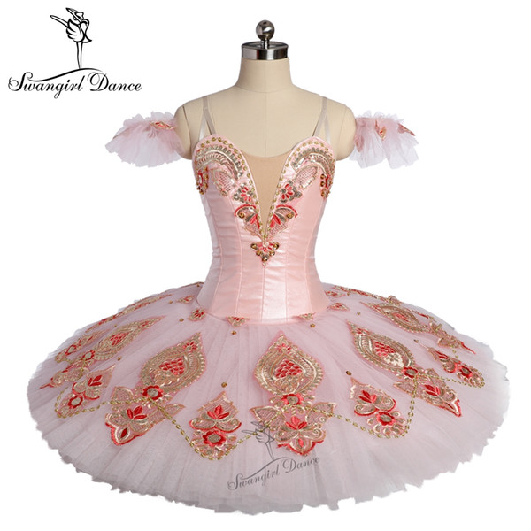 Women pink Nutcracker variation professional tutu for junior classical pancake stage tutu for competiton BT9176