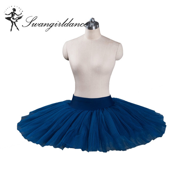 Navy blue practicing child classical half ballet tutu pancake tutu skirt BT8923