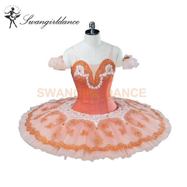 Pink Fairy Professional Ballet Tutu Women Adult Performance Fairy Doll Platter Tutu Costume BT9124