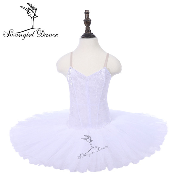 White Swan Ballet Tutu Pancake Sleeping Beauty Performance Dance Stage Tutu Costumes Dress Dance Loetards For Girls PPL18044H