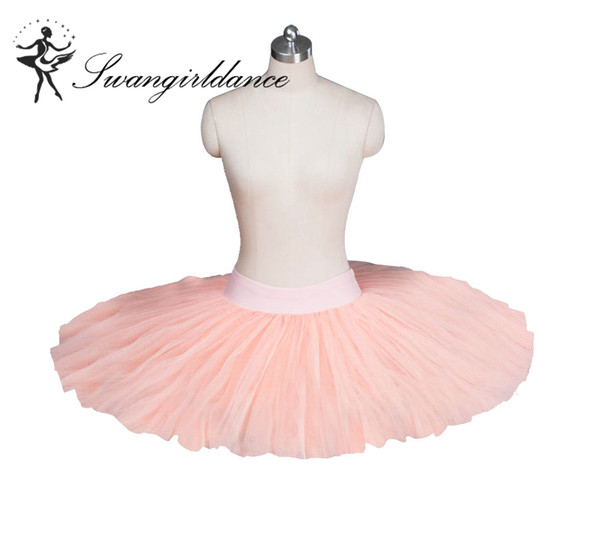 pancake beige pink half ballet tutu women platter professional ballet tutu costume BT8923