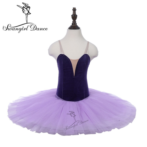 Rehearsal Ballet Tutu Purple Girls Child Practicing Dance Costumes Leotards Tutu Performance Stage Ballerina Dress PPL18044B