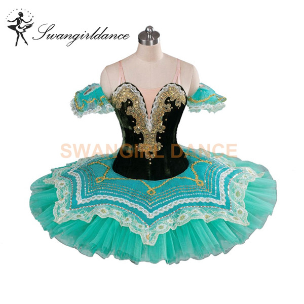 Raymonda Classical Ballet Tutus Aqua Princess Florina Professional Pancake Tutu Girls Adult Professional Ballet Tutus Green BT9090