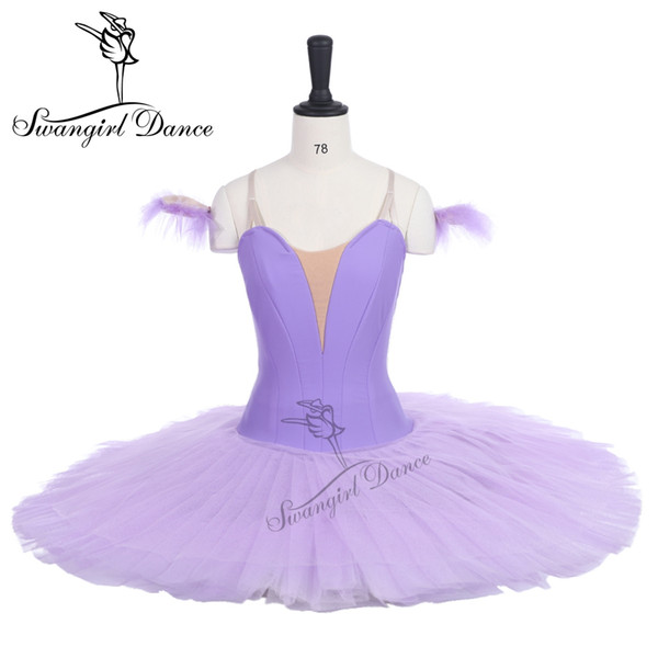 Lilac Girls Spandex Professional Ballet Tutu For Women Peformance Show Stage Classical Tutu Costume BT9111C