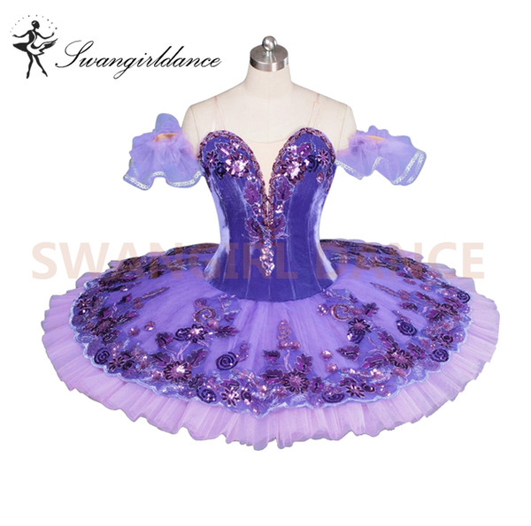 Purple Lilac Fairy Classical Ballet Tutu Pancake Professional Girls Platter Tutu Purple Professional Ballet Tutu AdultsBT9043