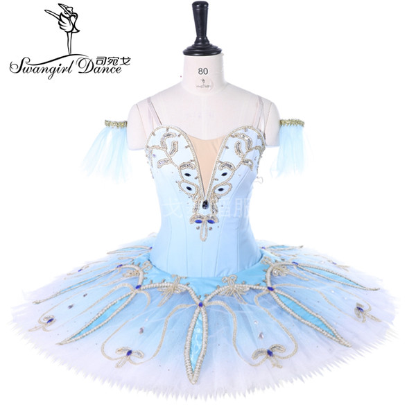 Gradient Blue Bird variation Classical Professional Ballet Tutu Adult performance pacake tutu for girls BT9262