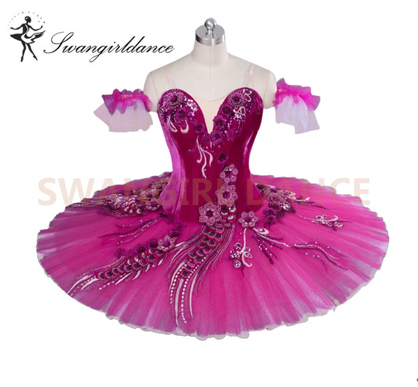 Sugar Plum Fairy Dark Pink Don Quixote Variation Professional Ballet Tutu Dress Paquita Ballerina WomenBT9040