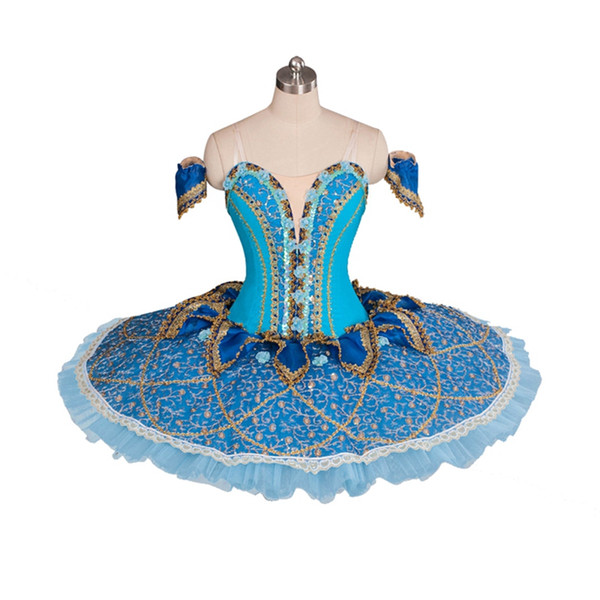 Adults Professional Ballet Tutus Blue Bird Performance Tutu Costume Raymonda Platter Pancake Ballet Tutu Skirt BT9061