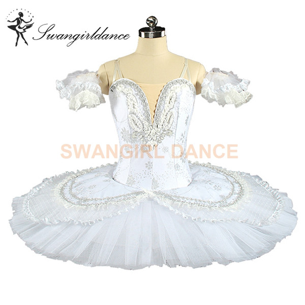 White Snow Queen Platter Costume Women Nutcracker Professional Tutus White Swan Sleeping Beauty Ballet Stage Ballerina Tutu BT9143B