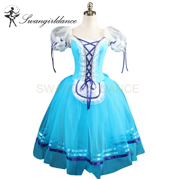 Blue Bird Giselle International Ballet Competition Round I Giselle Variation Women Professional Ballet Tutu Dress