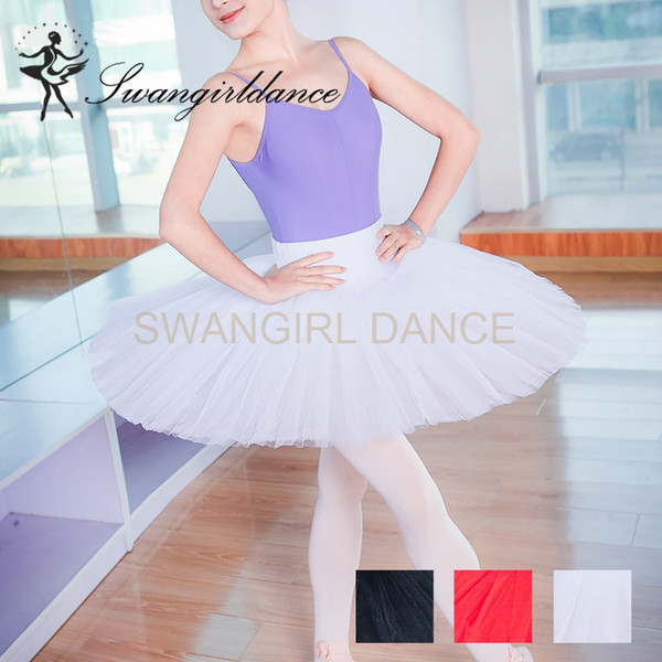 red women professional half ballet tutu 7layer tulles adult girls practicing training ballerina tutu dress SD4029