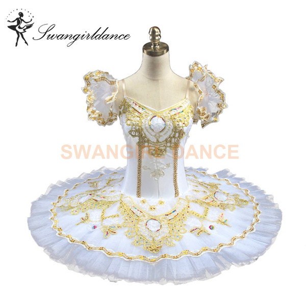 Customer size made White professional ballet costume tutu women/girl stage performance ballet tutu ballerina BT8955B