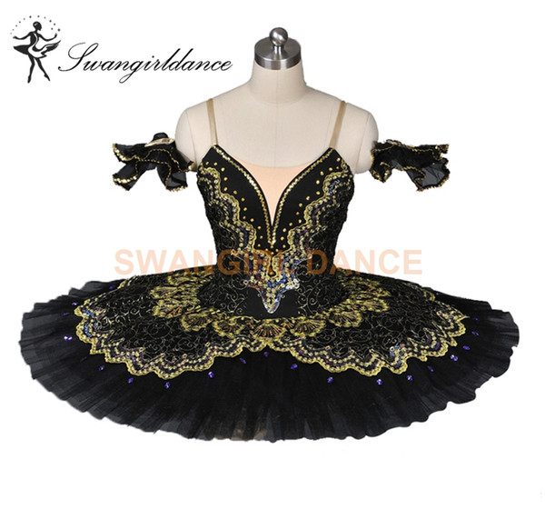 Black Gold Professional Tutu Paquita Peformance Ballerina Pancake Tutu For Adults Classic Platter Tutu Costume BT8941A