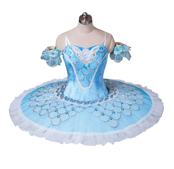 adult blue bird classical professional tutu pancake platter competition performance tutus ballet ballerina stage costumes women BT8928