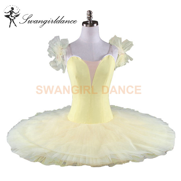 Yellow Professional Ballet Tutu without Decoretion Women Pancake Performance Stage Ballet Tutu Girls 