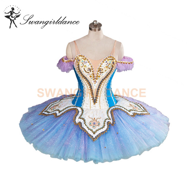 YAGP Blue Gold Competiton Don Quixote Professional Classical Ballet Tutu Stage Costume Women Paquita Tutu Ballerina BT9101