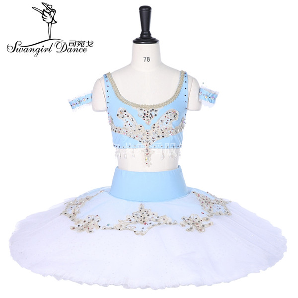 Professional Ballet Tutu blue white Le Corsaire Performance Tutu Oriental La Bayadere Ballet Stage Costume Pancake Tutu BT9251