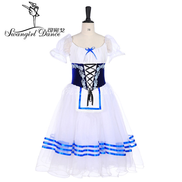 giselle blue white peasant ballet costume tutu professional ballet long tutu ballerina romantic tutu Napoli ballet dress BT9238